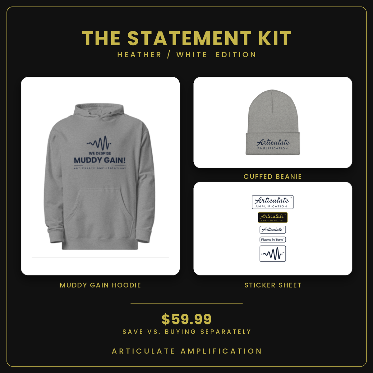 The Statement Kit - Heather / White